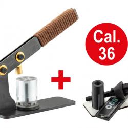 Presse de rechargement BP Maker pour revolver poudre noire + kit pour cartouches papier cal. 36