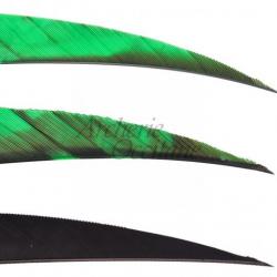 WILD MOUNTAIN PLUMES NAT. 4" COMBO NOIR /VERT /VERT