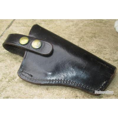 Ceinture Vintage GIL HOLSTERS En Cuir Marron - Taille 62/72 - Fabriqué En France - Occasion
