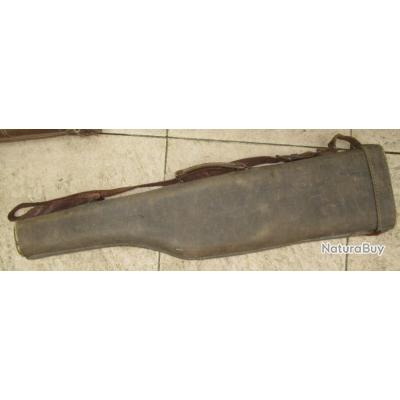 Ancien étui à Fusil De Chasse En Cuir - Fabriqué En France - Jambon