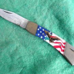 148 ) lot ,  beau couteau au drapeau américain