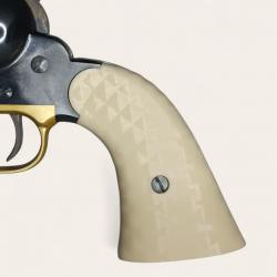 Plaquettes Remington 1858 Pietta texture moletée couleur os