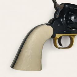 Plaquettes Remington 1858 Pietta texture noeud papillon couleur os