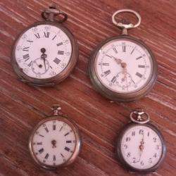 4 x Montre gousset ancienne à restaurer