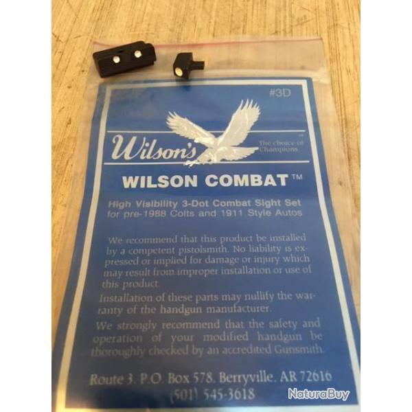 Visee match Colt 1911 drop in  Wilson Combat "point blancs"