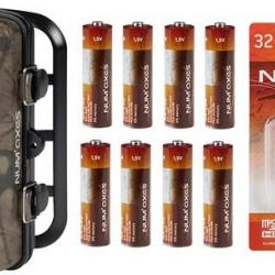 Pack piège photo Num'axes Pie1048 camo + piles + carte micro sd-hc 32go class 10