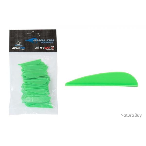 Lot de 100 plumes Avalon Tyro 2 pouces Vert