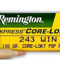 REMINGTON Core-Lokt Calibre 243 WIN 100 GR PSP
