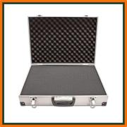 HMF 14433-02 Valise en Aluminium pour Armes à feu avec Serrure à Combinaison | 62 x 26 x 12 cm | Noir