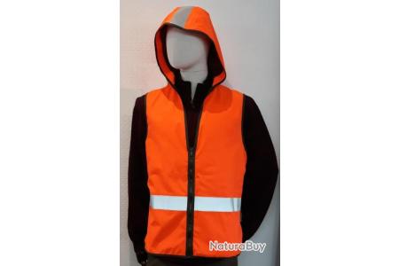 gilet de sécurité avec fermeture zippée et marquage réfléchissant