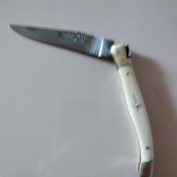Couteau laguiole véritable de Thiers fabriqué par MAÎTRE COUTIER MANCHE EN IVOIRE VÉRITABLE