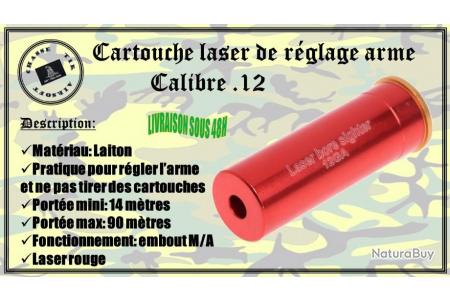 Cartouche laser de réglage arme calibre .12 - Montages lampes et lasers  tactiques (10542329)