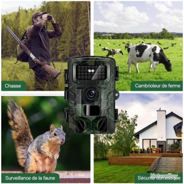 Camera de Chasse Nocturne, 36MP HD Camera Chasse Infrarouge Vision Nocturne haute qualité 98,99€