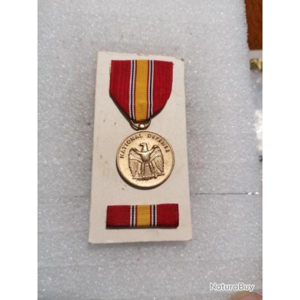 Mdaille et ribon armee us NATIONAL DFENSE original