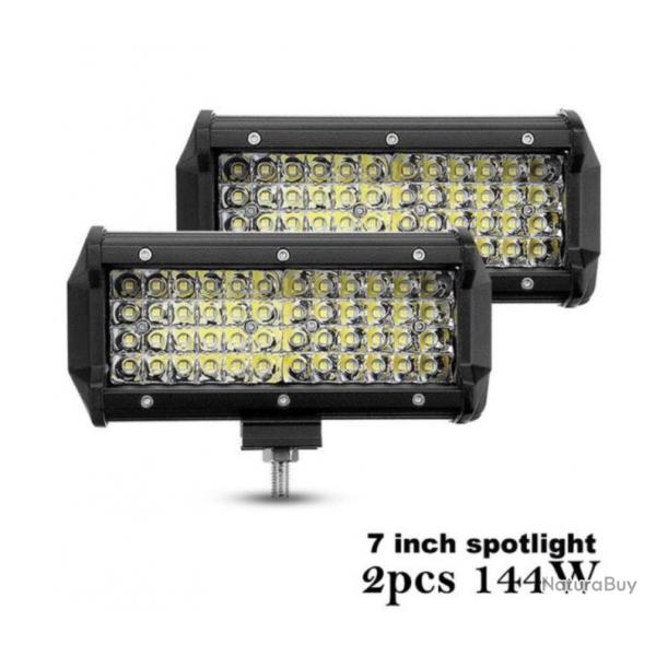 PROJECTEUR LED pour 4X4, 144W ETANCHE IP68 vendu par 2