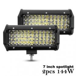 PROJECTEUR LED pour 4X4, 144W ETANCHE IP68 vendu par 2