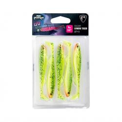 Leurre Souple Fox Rage Slick Shad UV 9cm x5 LEMONTIGER