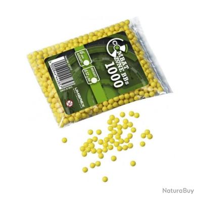 Billes bbs 6mm combat zone orange 0.12g bouteille X5000 - Billes aciers