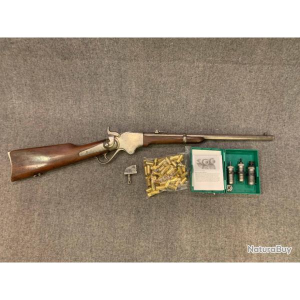 Carabine Spencer 1865 avec jeu d'outils RCBS, tuis Starline et culasse  percussion centrale