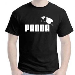 T-SHIRT Humour drôle - PANDA (parodie du logo PUMA) - idée cadeau pote collegue Noël Anniversaire !