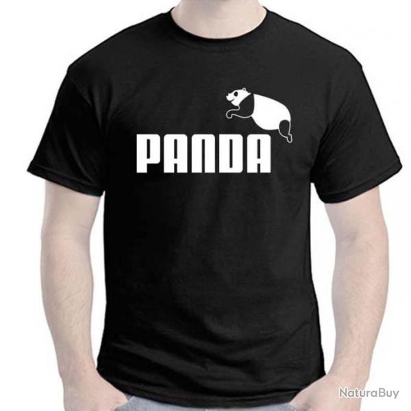 T-SHIRT Humour drle - PANDA (parodie du logo PUMA) - ide cadeau pote collegue Nol Anniversaire !