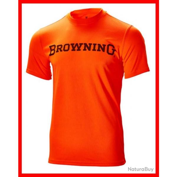 T-SHIRT TEAMSPIRIT ORANGE BLAZE BROWNING TAILLE XL