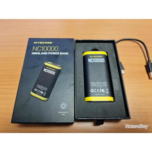 Batterie externe avec lampe intgre NITECORE NC10000