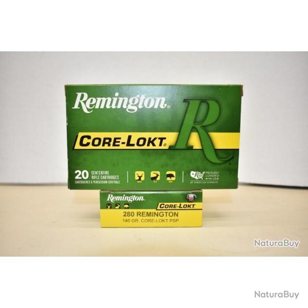 2 boites de balles Remington calibre 280rem  140gr