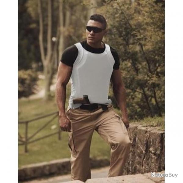 Gilet pare balle "Tank Top" NIJ-IIIA MC-ARMOR Miguel Caballero Blanc (NEUF) Prix boutique: 950