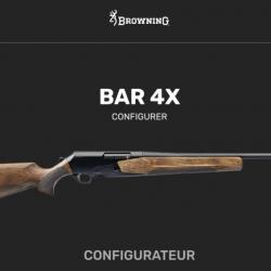 Bar Browning 4X Elite 300wm 60cm Pistolet Noyer grade 2 Battue