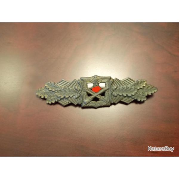 Agrafe badge insigne close combat fermoir combat rapproch bronze ww2 seconde guerre mondiale