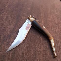 Ancien Grand Couteau à Palme Espagnol  MÉDRANO ALBACETE Manche en Corne