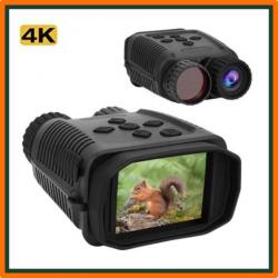 Jumelles de vision nocturne 4K Zoom 8X avec un écran 4,5" - Batterie 4000 mAh - Carte 32 Go