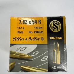 50 Cartouches S&B 7,62x54R FMJ 180gr