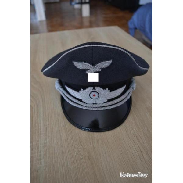 REPRODUCTION CASQUETTE OFFICIER PILOTE ALLEMAND WWII