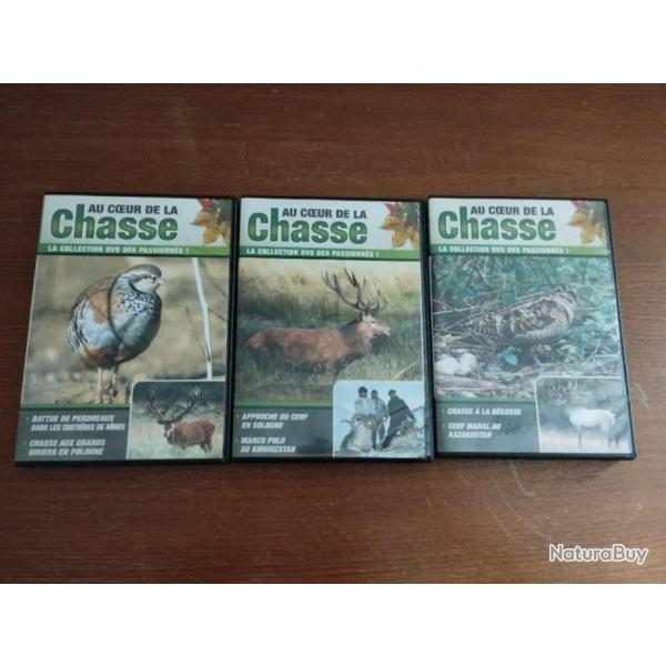 LOT 3 DVD CHASSE BECASSE CERF PERDREAUX