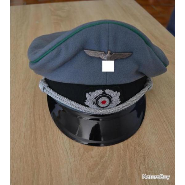 REPRODUCTION CASQUETTE OFFICIER ALLEMAND TROUPES DE MONTAGNES WWII