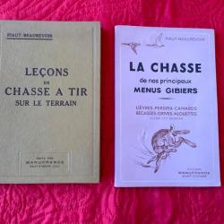 Lot de deux livres de chasses, éditions Manufrance de 1947