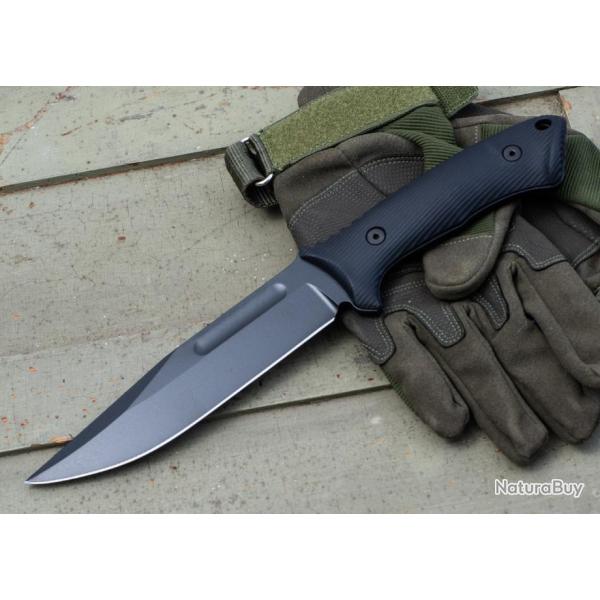 Couteau Spartan Blades Professional Harsey Fighter Lame Acier Carbone 1095 Etui ABS USA SBSL006BK