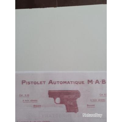 Photocopie De La Notice D Utilisation Du Pistolet Mab Mod Le A