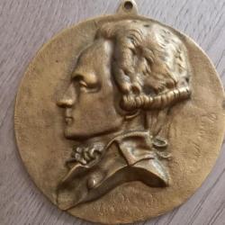Médaillon en bronze Maximilien Robespierre - signé David d'Angers