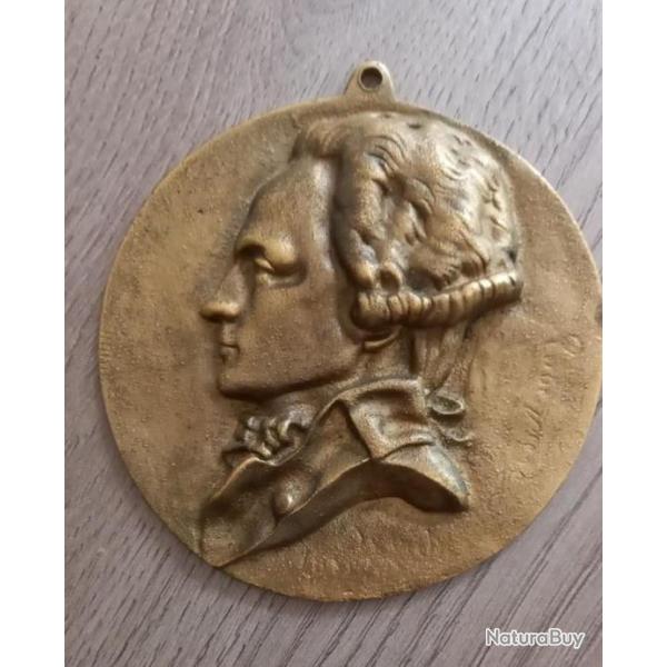 Mdaillon en bronze Maximilien Robespierre - sign David d'Angers