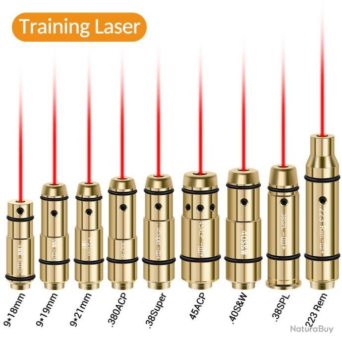 Cartouche d'entrainement tir à sec laser 9mm - Compatible