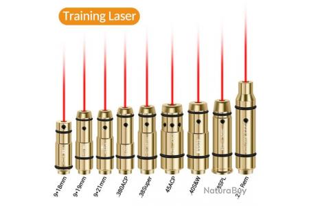 Cartouche d'entrainement tir à sec laser 9mm - Compatible application  Chasse tir - Simulateurs de tir (10476383)