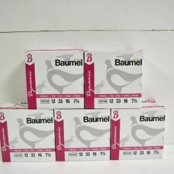 Lot de cartouches Tunet Baumel Dynamic piston plombs 6 ou 7.5 - Cal.12 x5 boites