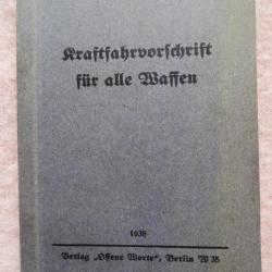 Petit livre allemand  ww2 1938 conduite militaire