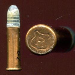 .22 Extra-Long annulaire - étui cuivre 18 mm - marquage R dans un blason