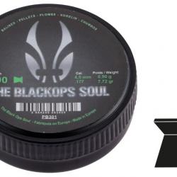 OP PCP - Plombs The Black OPS Soul à tête plate - Cal. 4,5 mm x5 Boites