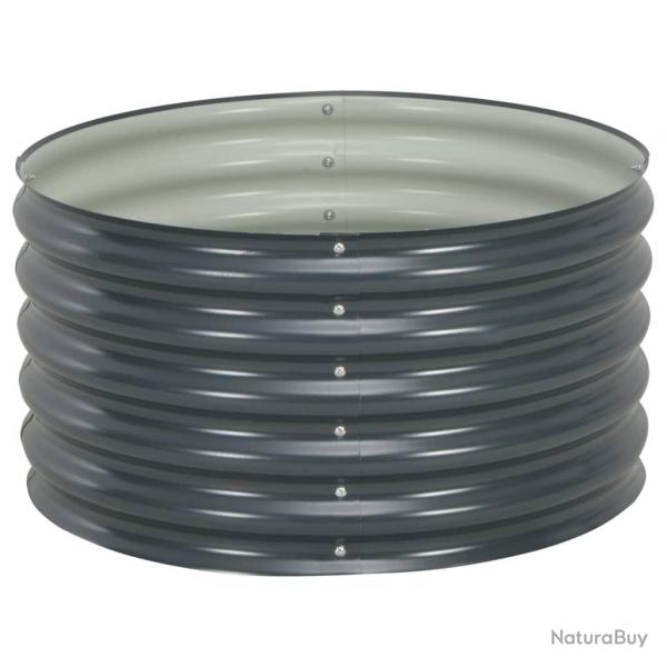 Jardinire lit surlev plantes fleurs jardin 80 x 80 x 44 cm acier galvanis gris 02_0001082