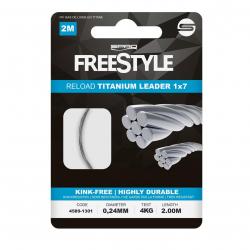 Bas de Ligne Spro FreeStyle Reload Titanium Leader 8kg 0,30mm 2m
